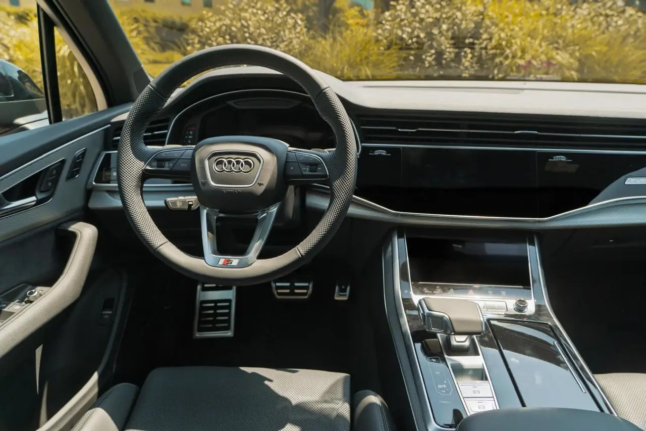 Audi Q7 50 TDI S-Line Edition 2025, interior — St. Tropez Luxury Car, Saint-Tropez. Audi Q7 50 TDI S-Line Edition in Saint-Tropez The Audi Q7 50 TDI S-Line Edition is…