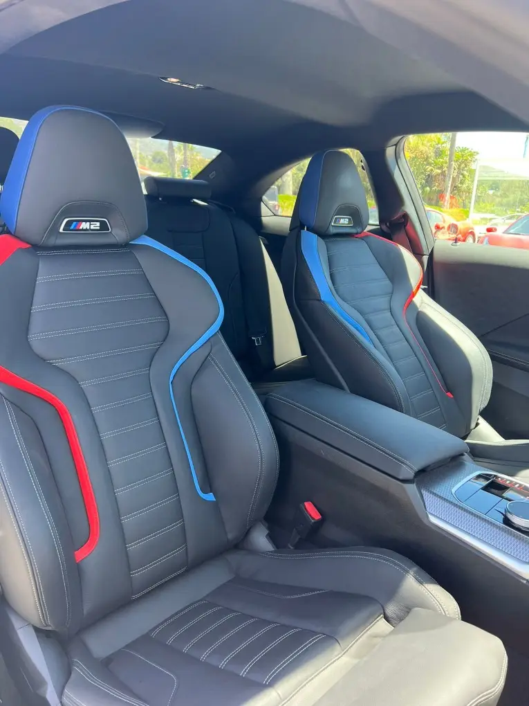 BMW M2 2024, rear view — St. Tropez Luxury Car, Saint-Tropez. BMW M2 in Saint-Tropez The 2024 BMW M2 is available to rent in Saint-Tropez as a sport…