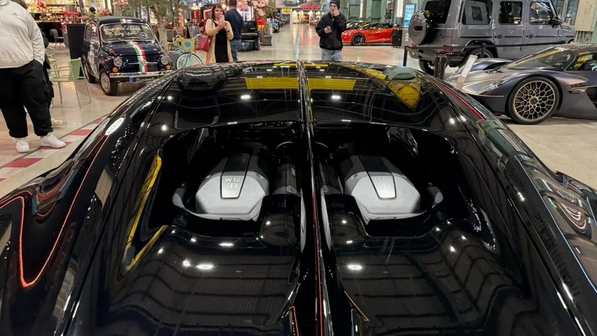 Bugatti Chiron 110 Ani 2019, rear view — St. Tropez Luxury Car, Saint-Tropez. Bugatti Chiron 110 Ani in Saint-Tropez The Bugatti Chiron 110 Ani, a 2019 supercar, is…