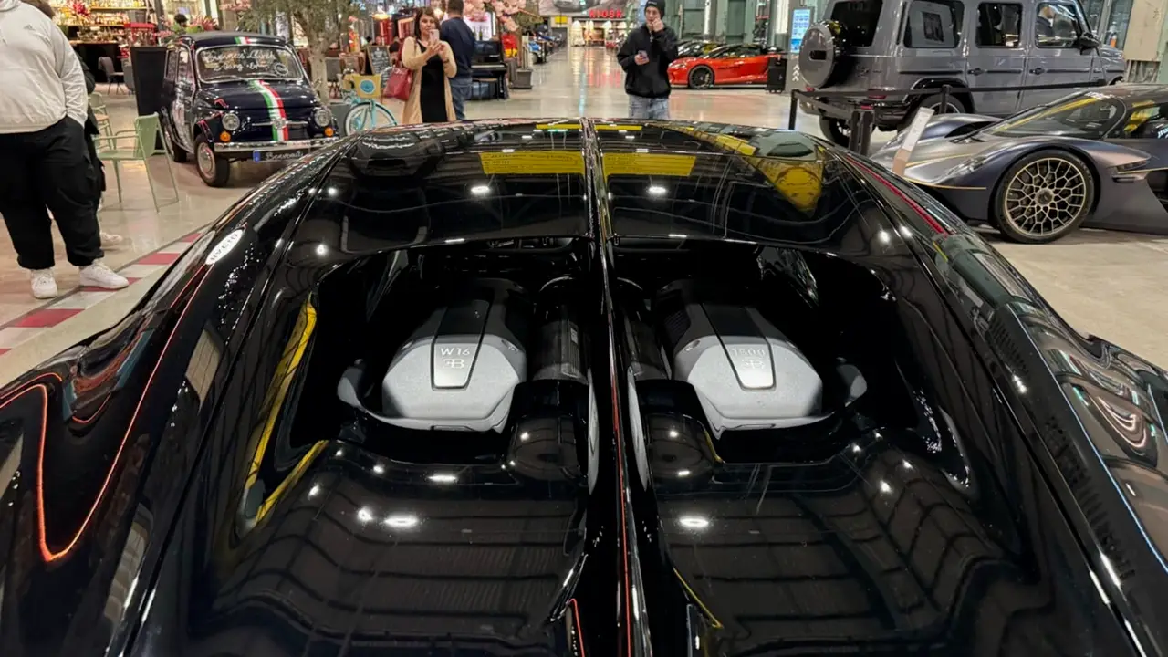 Bugatti Chiron 110 Ani 2019, rear view — St. Tropez Luxury Car, Saint-Tropez. Bugatti Chiron 110 Ani in Saint-Tropez The Bugatti Chiron 110 Ani, a 2019 supercar, is…