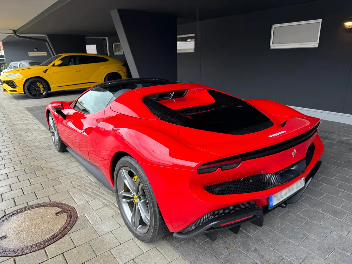 Ferrari 296 GTS Spider 2024, rear view — St. Tropez Luxury Car, Saint-Tropez. Ferrari 296 GTS Spider in Saint-Tropez The Ferrari 296 GTS Spider 2024 is available for…