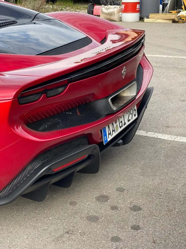 Ferrari 296 GTS Spider 2025, rear view — St. Tropez Luxury Car, Saint-Tropez. Ferrari 296 GTS Spider in Saint-Tropez The Ferrari 296 GTS Spider, model year 2025, is…