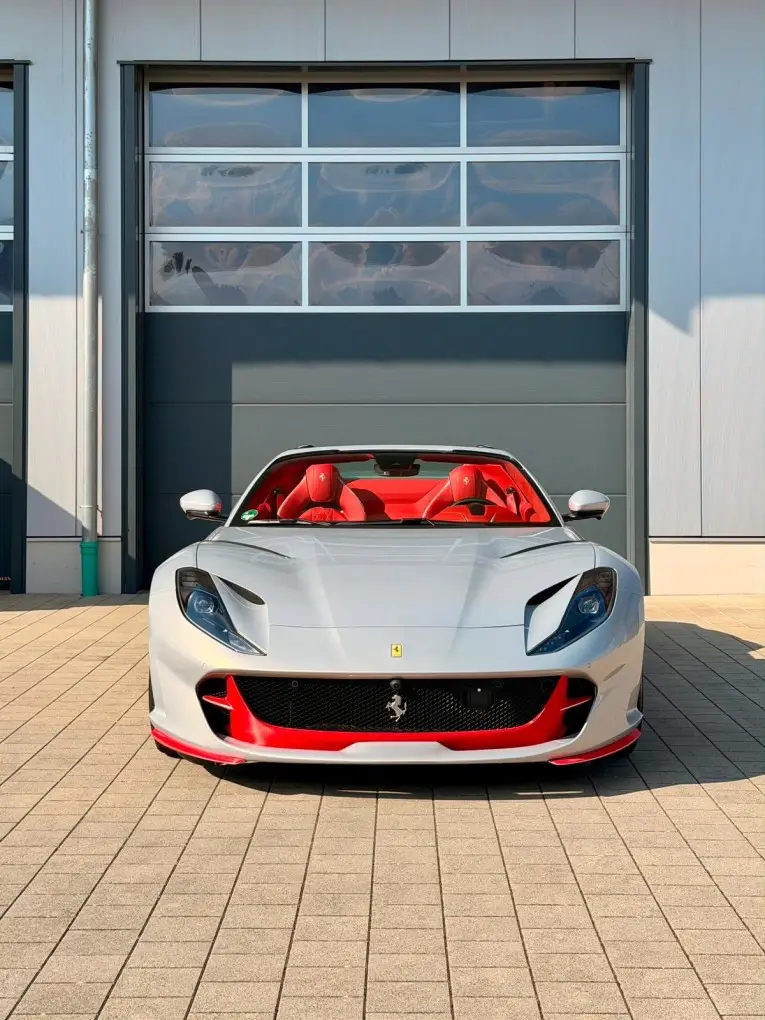 Ferrari 812 GTS 2024, front view — St. Tropez Luxury Car, Saint-Tropez. Ferrari 812 GTS in Saint-Tropez The Ferrari 812 GTS 2024 is available for hire in…