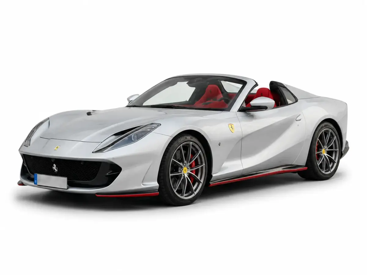 Ferrari 812 GTS 2024, exterior — St. Tropez Luxury Car, Saint-Tropez. Ferrari 812 GTS in Saint-Tropez The Ferrari 812 GTS 2024 is available for hire in…