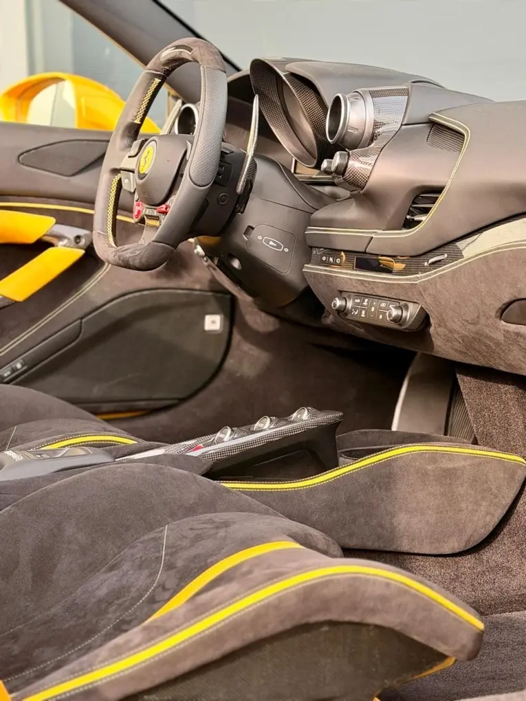 Ferrari F8 SPIDER 2023, dashboard — St. Tropez Luxury Car, Saint-Tropez. Ferrari F8 SPIDER in Saint-Tropez The Ferrari F8 SPIDER 2023 is available to rent in…