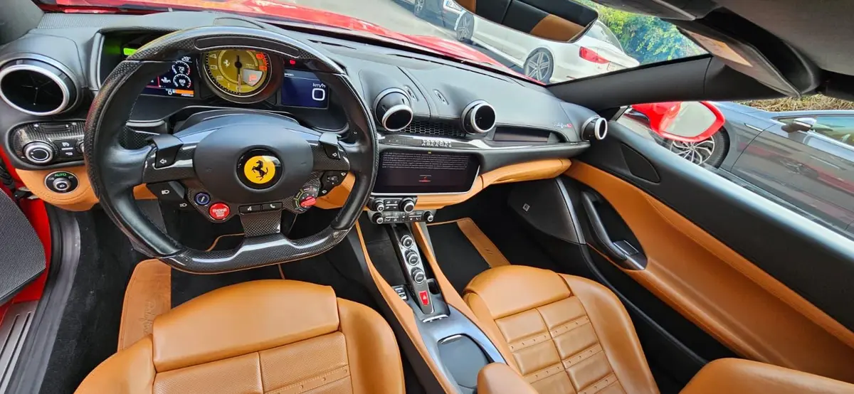 Ferrari Portofino M 2023, front view — St. Tropez Luxury Car, Saint-Tropez. Ferrari Portofino M in Saint-Tropez The Ferrari Portofino M is available for rental in…