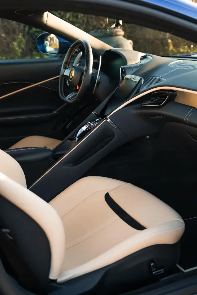 Ferrari Roma 2025, exterior — St. Tropez Luxury Car, Saint-Tropez. Ferrari Roma in Saint-Tropez The Ferrari Roma 2025 is available for rental in…