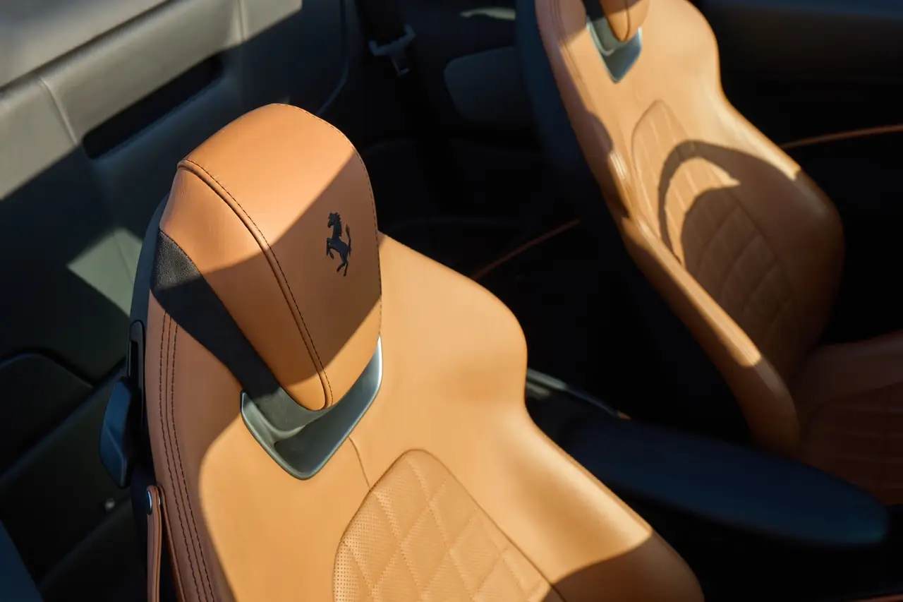 Ferrari Roma Spider 2024, interior — St. Tropez Luxury Car, Saint-Tropez. Ferrari Roma Spider in Saint-Tropez The Ferrari Roma Spider is available for rental in…
