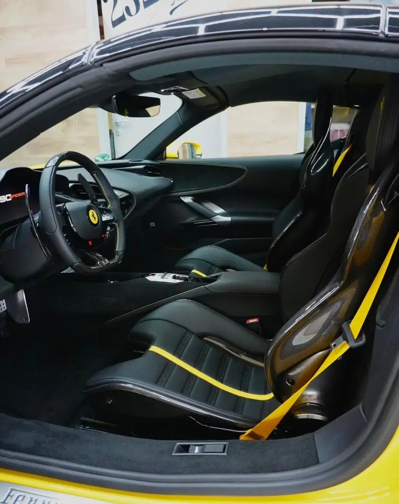 Ferrari SF90 Spider 2024, exterior — St. Tropez Luxury Car, Saint-Tropez. Ferrari SF90 Spider in Saint-Tropez The Ferrari SF90 Spider is available for rental in…
