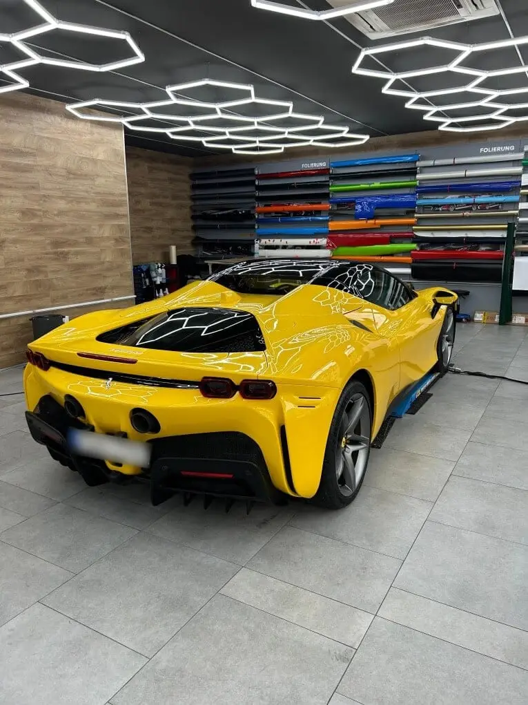 Ferrari SF90 Spider 2024, rear view — St. Tropez Luxury Car, Saint-Tropez. Ferrari SF90 Spider in Saint-Tropez The Ferrari SF90 Spider is available for rental in…