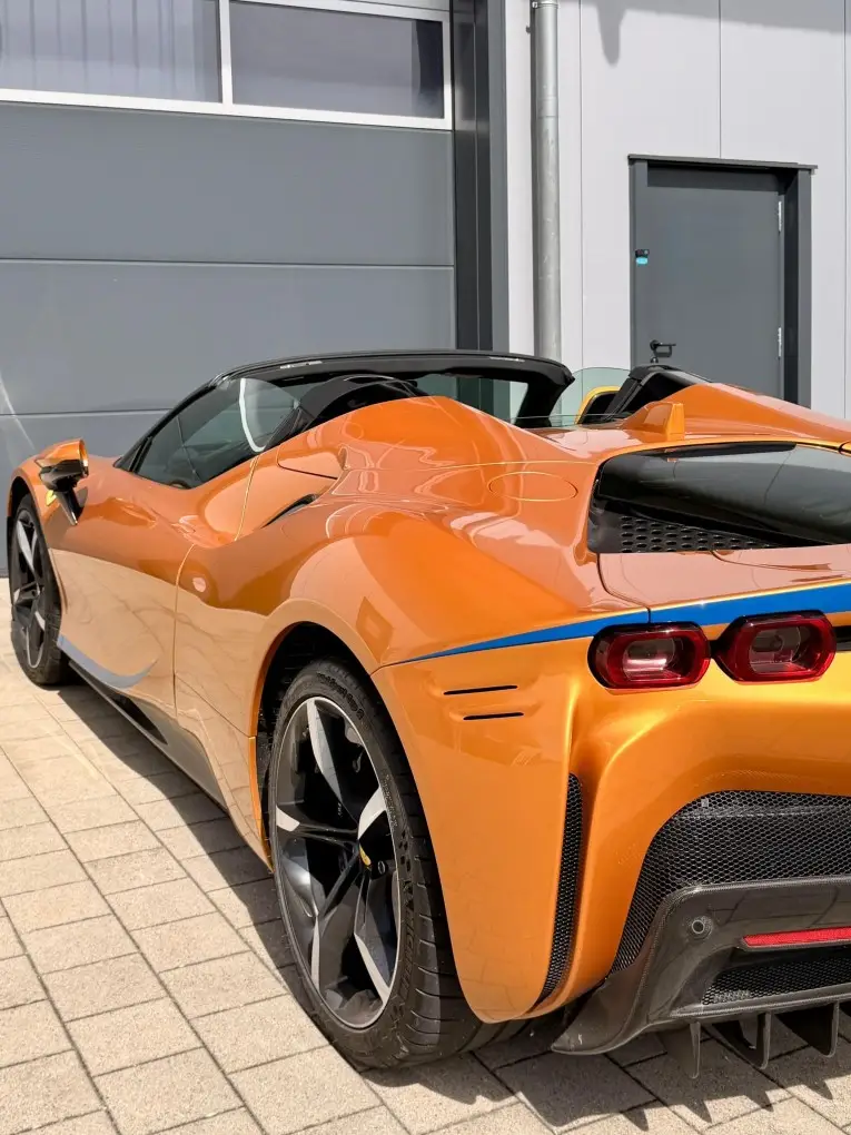 Ferrari SF90 Spider Tailor Made 2025, exterior — St. Tropez Luxury Car, Saint-Tropez. Ferrari SF90 Spider Tailor Made in Saint-Tropez The Ferrari SF90 Spider Tailor Made,…