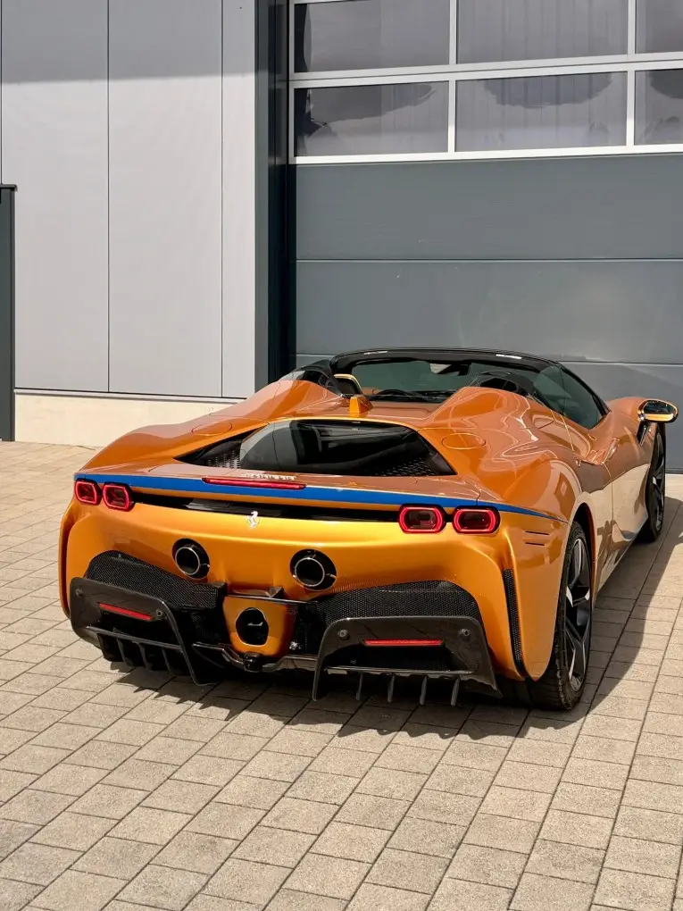 Ferrari SF90 Spider Tailor Made 2025, interior — St. Tropez Luxury Car, Saint-Tropez. Ferrari SF90 Spider Tailor Made in Saint-Tropez The Ferrari SF90 Spider Tailor Made,…