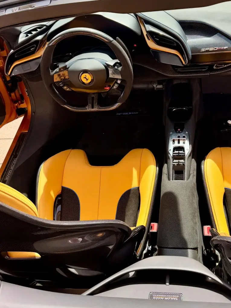 Ferrari SF90 Spider Tailor Made 2025, dashboard — St. Tropez Luxury Car, Saint-Tropez. Ferrari SF90 Spider Tailor Made in Saint-Tropez The Ferrari SF90 Spider Tailor Made,…