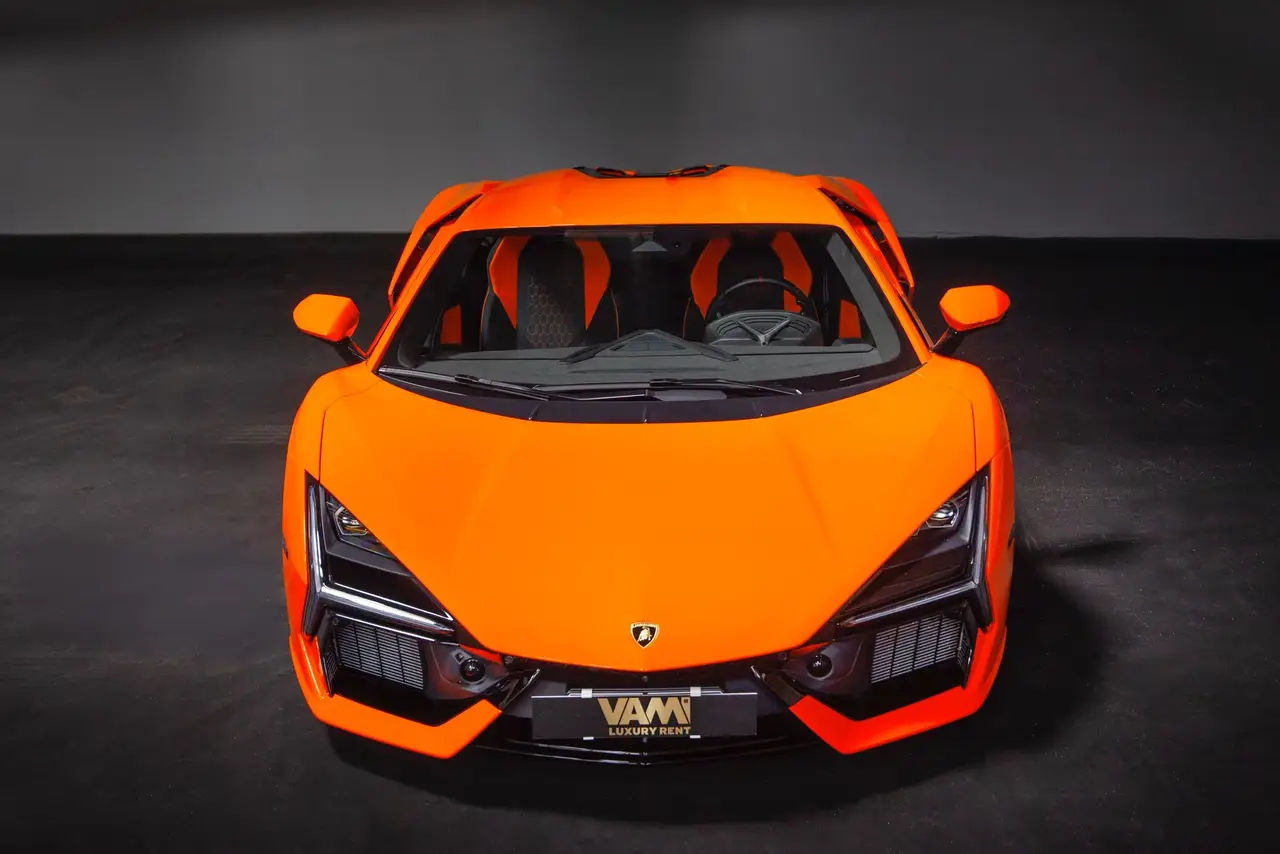 Lamborghini Revuelto 2026, rear view — St. Tropez Luxury Car, Saint-Tropez. Lamborghini Revuelto in Saint-Tropez The Lamborghini Revuelto 2026 is available for hire…