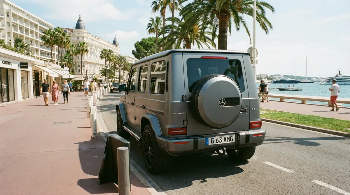 Mercedes Benz G63 2023, front view — St. Tropez Luxury Car, Saint-Tropez. Mercedes Benz G63 in Saint-Tropez The 2023 Mercedes Benz G63 is available for rental in…