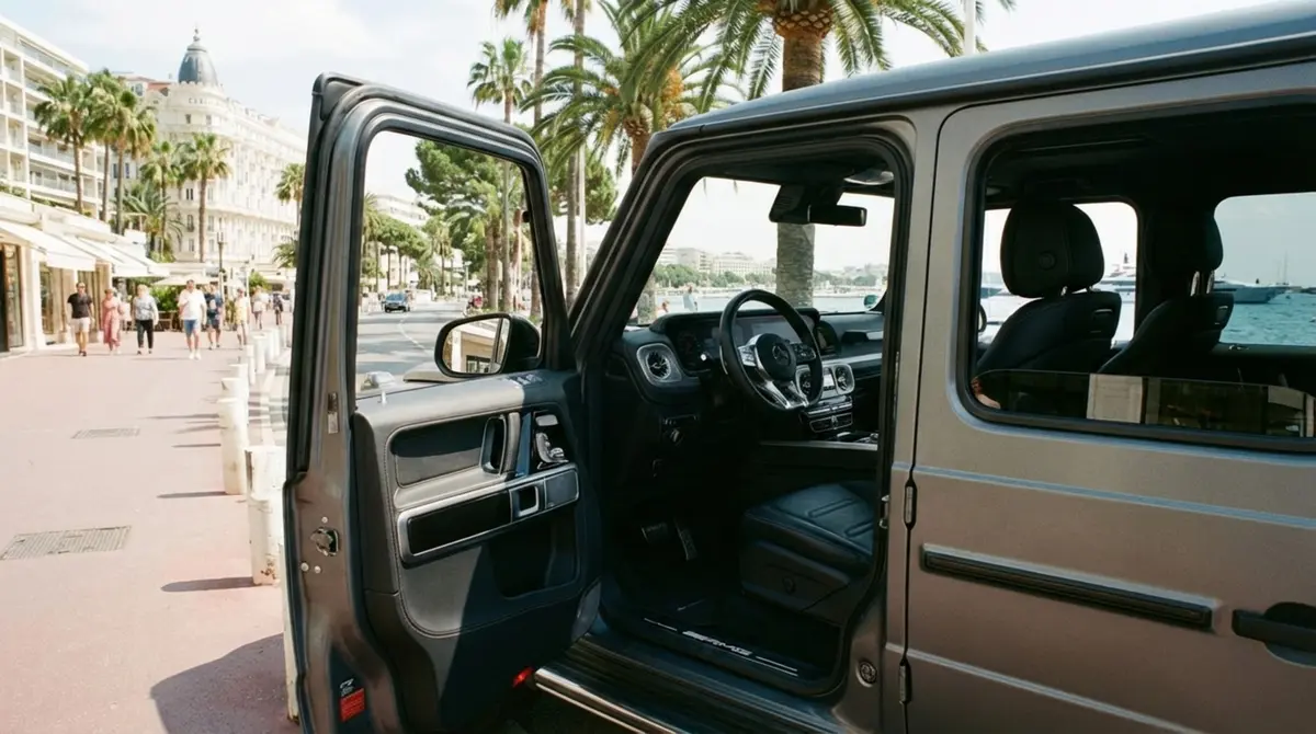 Mercedes Benz G63 2023, dashboard — St. Tropez Luxury Car, Saint-Tropez. Mercedes Benz G63 in Saint-Tropez The 2023 Mercedes Benz G63 is available for rental in…