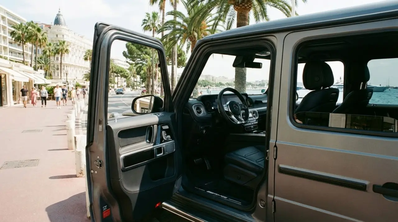 Mercedes Benz G63 2023, dashboard — St. Tropez Luxury Car, Saint-Tropez. Mercedes Benz G63 in Saint-Tropez The 2023 Mercedes Benz G63 is available for rental in…