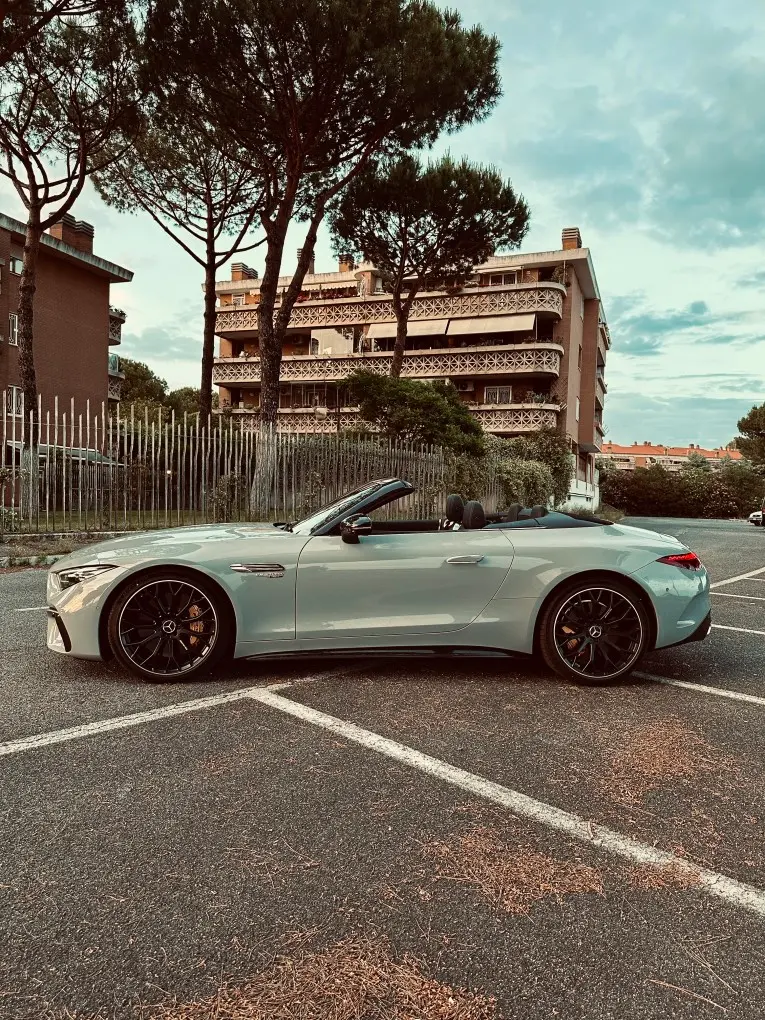 Mercedes Benz SL63 Cabrio 2023, exterior — St. Tropez Luxury Car, Saint-Tropez. Mercedes Benz SL63 Cabrio in Saint-Tropez The Mercedes Benz SL63 Cabrio, 2023, is…