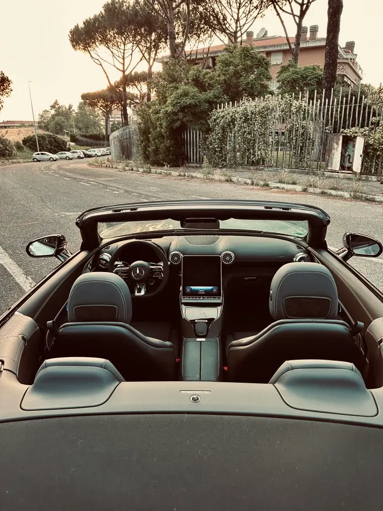 Mercedes Benz SL63 Cabrio 2023, interior — St. Tropez Luxury Car, Saint-Tropez. Mercedes Benz SL63 Cabrio in Saint-Tropez The Mercedes Benz SL63 Cabrio, 2023, is…